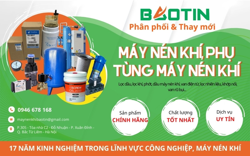 Bảo Tín cung cấp sản phẩm - dịch vụ máy nén khí chất lượng, giá cạnh tranh