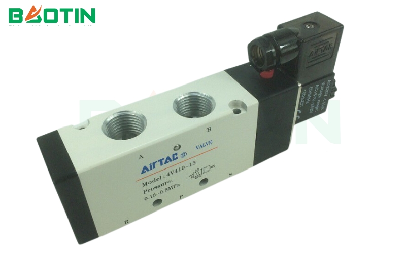 Mặt trên van điện từ airtac 4v410-15