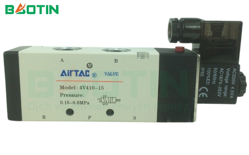 Mặt trước Van điện từ Airtac 4V410-15