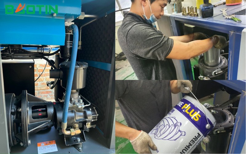 Máy nén khí trục vít Hansong HS125A